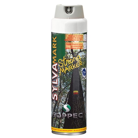 Forstmarkierspray von Soppec Strong Marker in Farbe weiss 500ml für langfristige Markierung